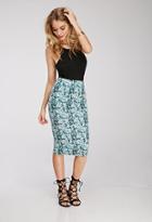 Forever21 Contemporary Abstract Blur Print Pencil Skirt