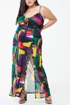 Forever21 Plus Size Abstract Print Maxi Dress & Bottoms
