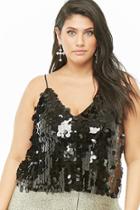 Forever21 Plus Size Sheer Mesh Sequin Cami