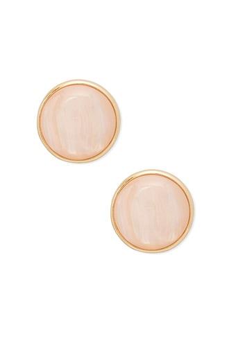 Forever21 Blush & Gold Faux Stone Dome Studs