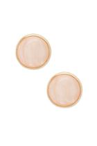 Forever21 Blush & Gold Faux Stone Dome Studs