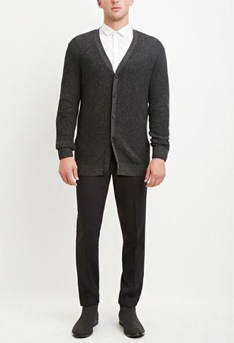 21 Men Men's  Pinstriped Skinny Trousers
