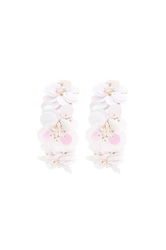 Forever21 Iridescent Sequin Hoop Earrings