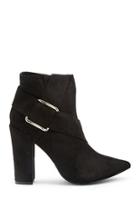 Forever21 Faux Suede Buckle Ankle Booties