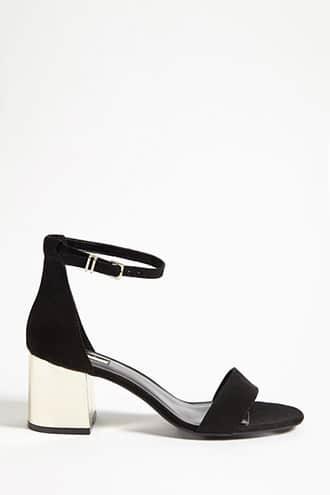 Forever21 Faux Suede Chunky Heels