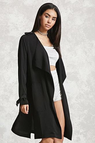Forever21 Drape-front Coat