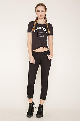 Forever21 Women's  Black Low Rise Skinny Jeans