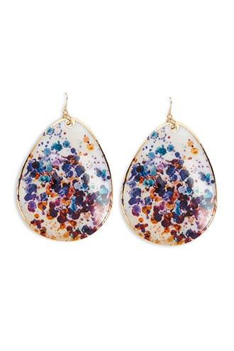 Forever21 Paint Splatter Drop Earrings