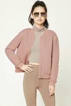 Forever21 Perforated Bomber Jacket