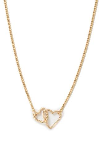 Forever21 Linked Heart Charms Necklace