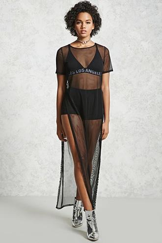 Forever21 Netted Mesh Maxi Dress