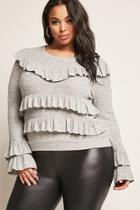 Forever21 Plus Size Flounce Sweater-knit Top