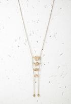 Forever21 Faux Stone Pendant Necklace (antic Gold/tan)