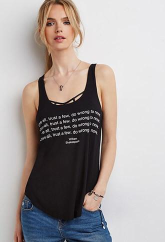 Forever21 Shakespeare Love Graphic Tank