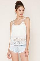 Forever21 Women's  Embroidered Self-tie Cami