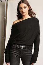 Forever21 Draped Waffle-knit Top