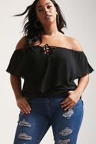 Forever21 Plus Size Off-the-shoulder Flounce Top