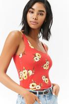 Forever21 Floral Cropped Tank Top