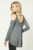 Forever21 Open-shoulder High-low Top