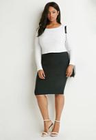 Forever21 Plus Heathered Knit Pencil Skirt