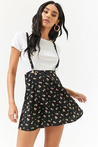 Forever21 Floral Rose Print Skirt
