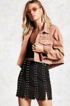 Forever21 Studded Faux Suede Skirt