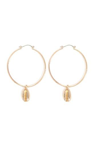 Forever21 Cowrie Hoop Earrings
