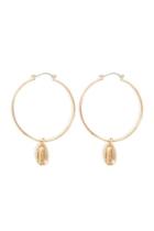 Forever21 Cowrie Hoop Earrings