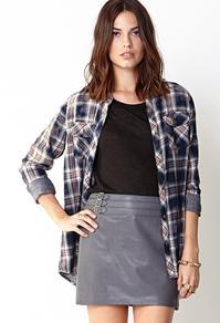 Forever21 Sleek Faux Leather Mini Skirt