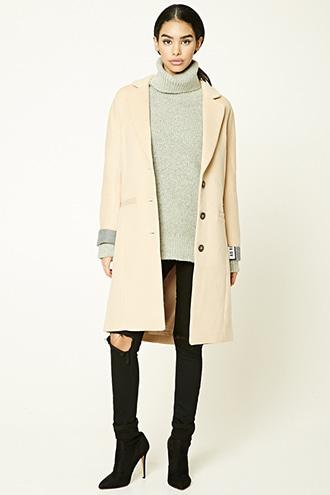 Forever21 Women's  Au Revoir Longline Coat