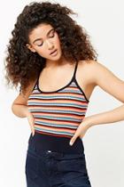 Forever21 Open-knit Striped Cami Top