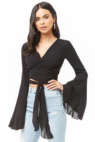 Forever21 Surplice Wraparound Crop Top