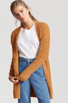 Forever21 Fuzzy Knit Open-front Cardigan