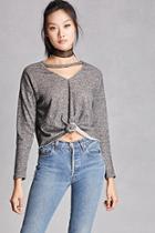 Forever21 Marled Knit Strappy Top