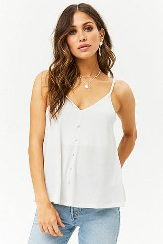 Forever21 V-neck Button Cami