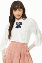 Forever21 Ruffled Lace-trim Shirt