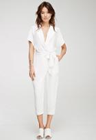 Forever21 Contemporary Collared Surplice Jumpsuit