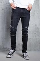 Forever21 Slim-fit Zip-detail Jeans