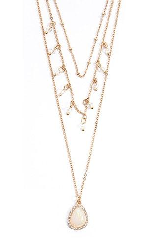 Forever21 Tiered Pendant Necklace