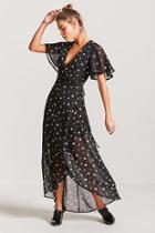 Forever21 Star Print High-low Wrap Dress