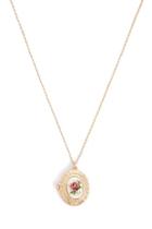 Forever21 Floral Locket Pendant Necklace