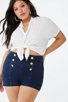 Forever21 Plus Size Double-breasted Denim Shorts