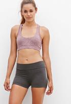 Forever21 Women's  Heathered Yoga Shorts (charcoal)
