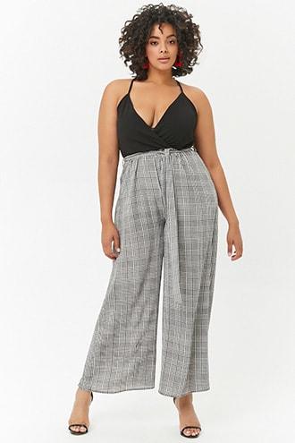 Forever21 Plus Size Houndstooth Combo Jumpsuit