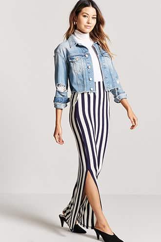 Forever21 Striped Maxi Skirt