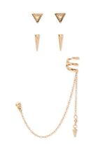 Forever21 Chained Ear Cuff Set (gold)