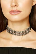 Forever21 Grey & Black Faux Gem Choker