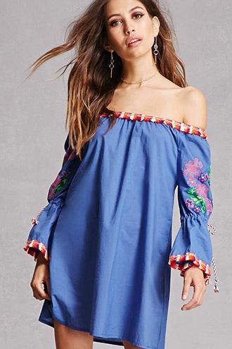 Forever21 Velzera Tassel-trim Mini Dress