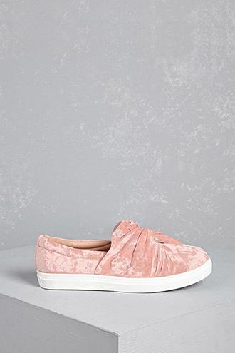 Forever21 Wanted Crushed Velvet Slip-ons