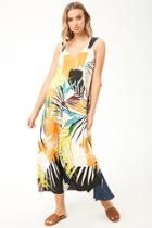 Forever21 Tropical Palm Print Dress